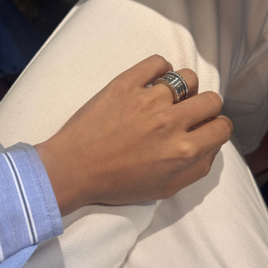 anillo acero inoxidable con zirconia