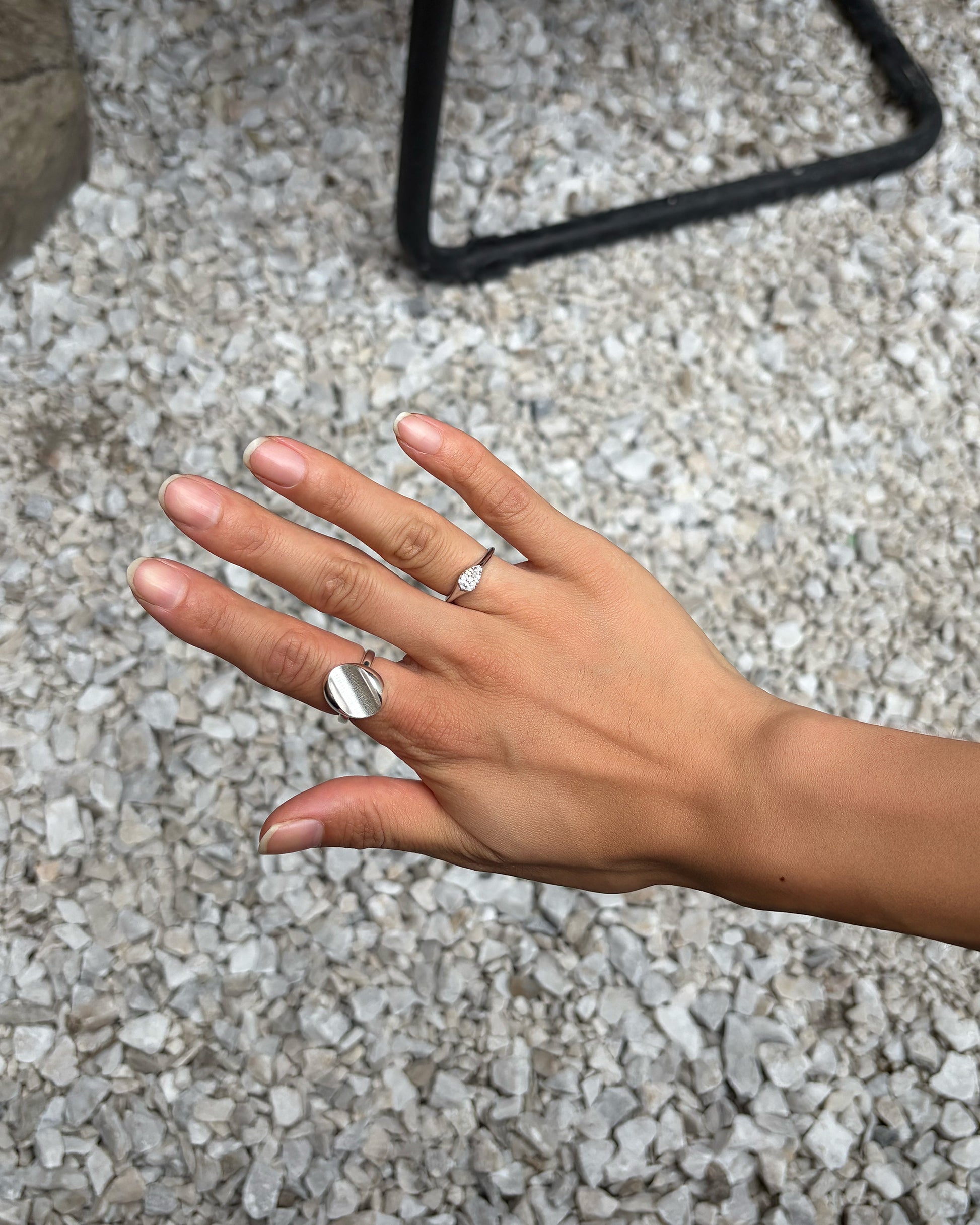 anillo plata 925 de ley ajustable con zirconia 