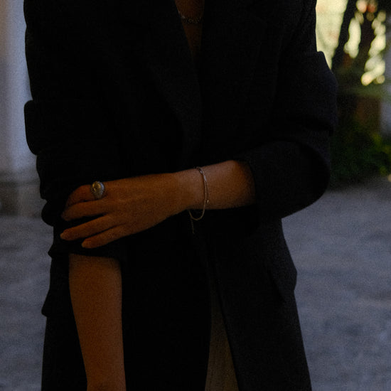 Pulsera de plata 925 con cadena mixta y pavé de cristales