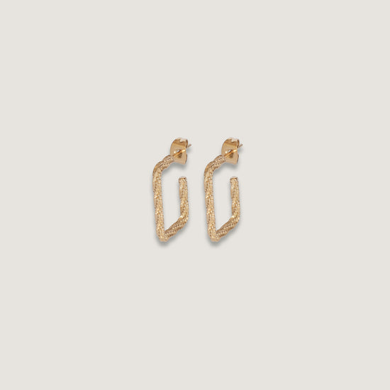 Aretes tipo hoop rectangular acero inoxidable