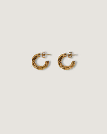 Aretes hoops aro acero inoxidable bañado en oro 18k