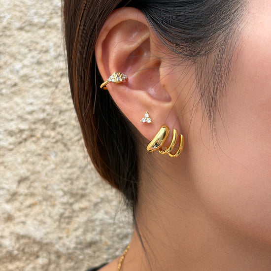 aretes plata 925 con zirconia ear cuff 