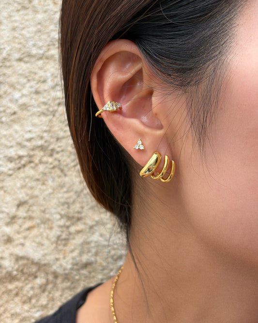 aretes plata 925 con zirconia ear cuff 