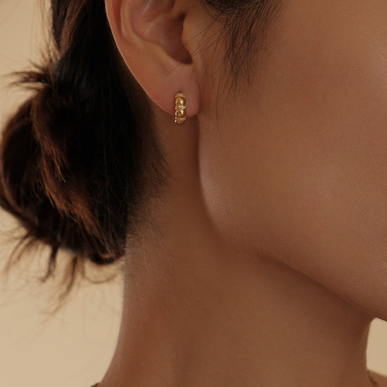 aretes hoops tipo huggies plata 925