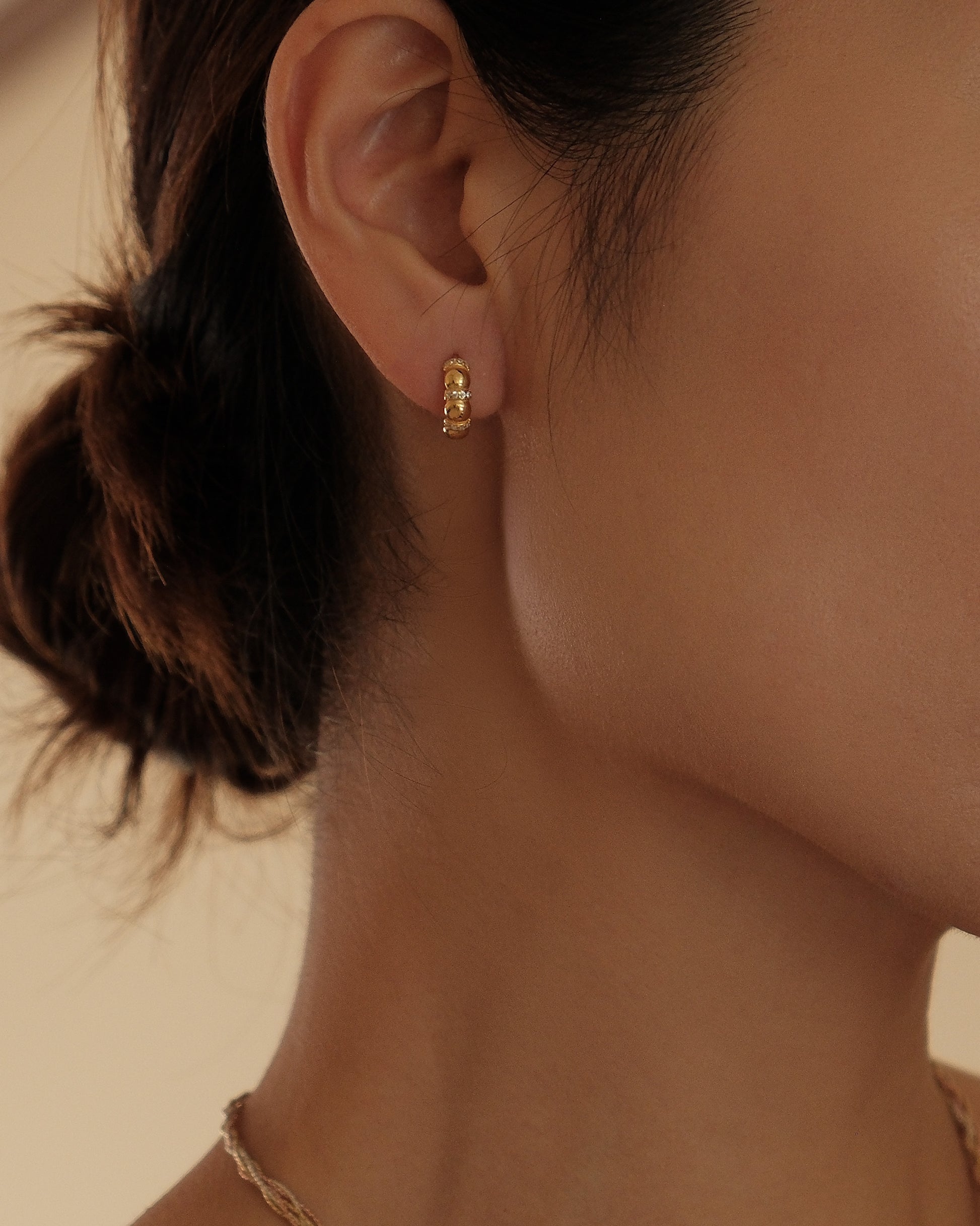 aretes hoops tipo huggies plata 925