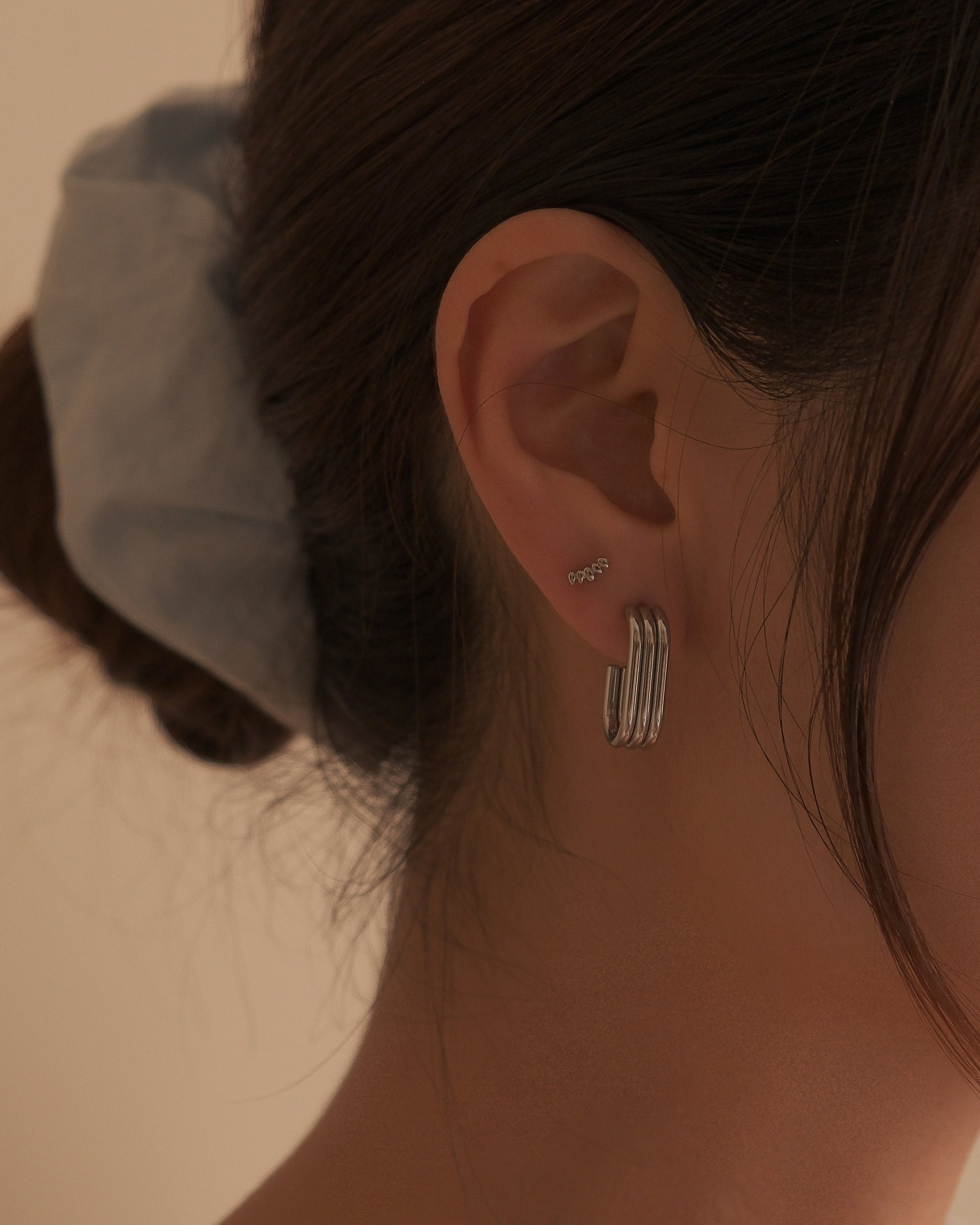 hoops acero inoxidable aretes plata 925