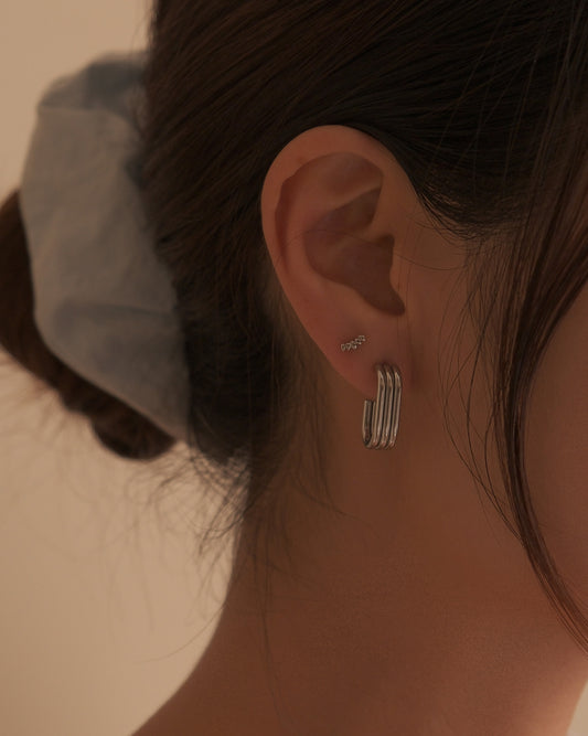 hoops acero inoxidable aretes plata 925