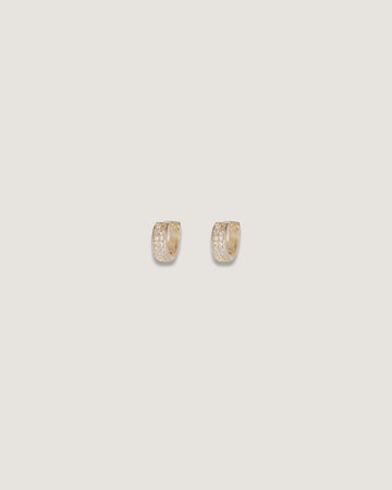 Aretes hoops dorados tipo huggies