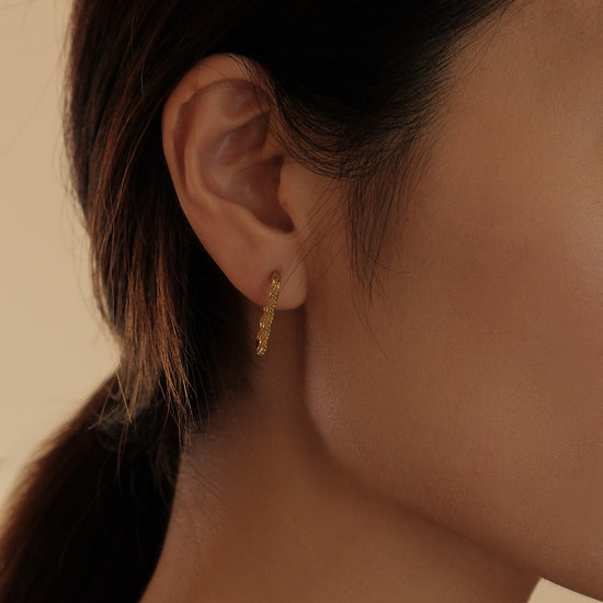 Aretes Christie acero inoxidable hoops rectangular