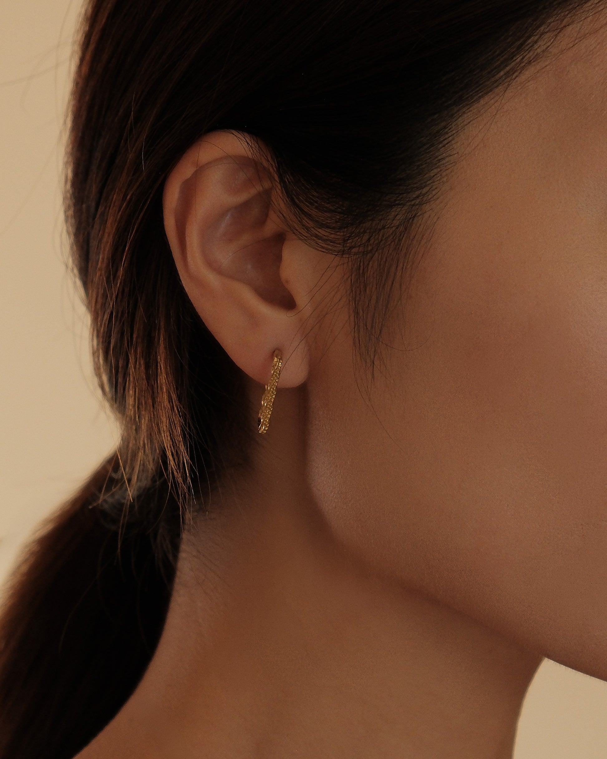 Aretes Christie acero inoxidable hoops rectangular