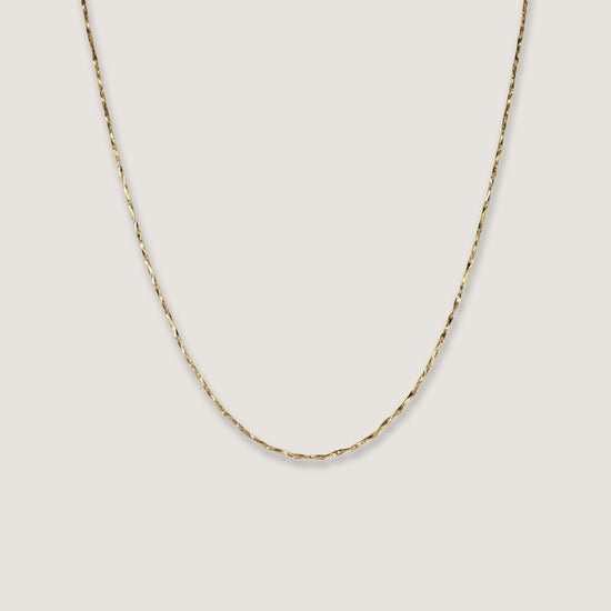 Collar cadena plata 925 pulido baño en oro 18k