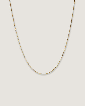 Collar cadena plata 925 pulido baño en oro 18k