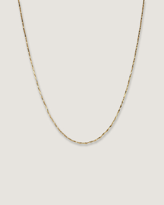 Collar cadena plata 925 pulido baño en oro 18k