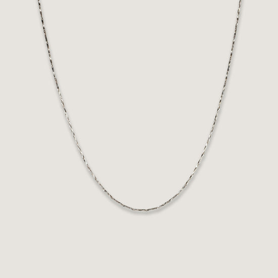 Collar cadena plata 925 pulido baño en rodio