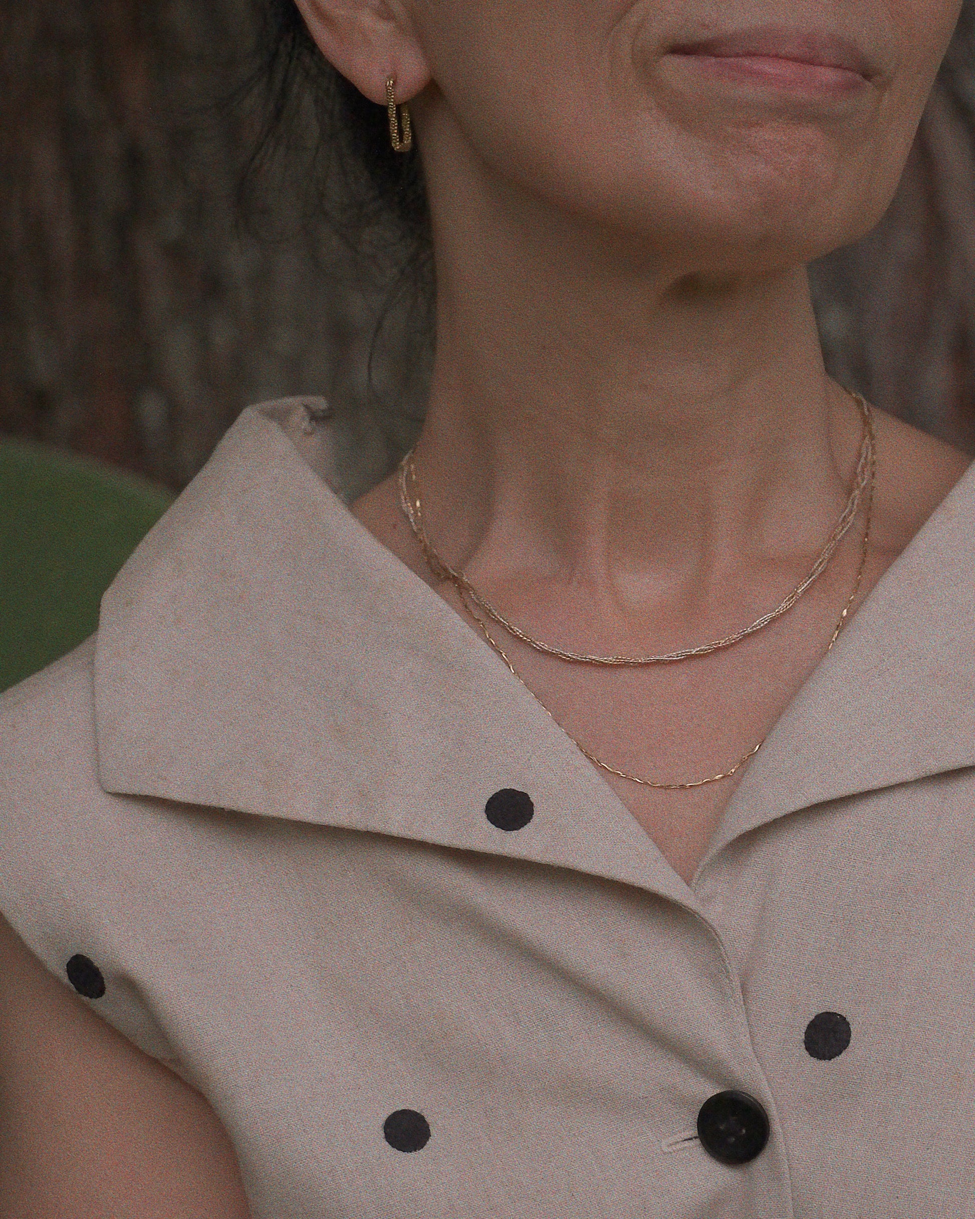 Collar gargantilla plata 925 bańo oro 18K