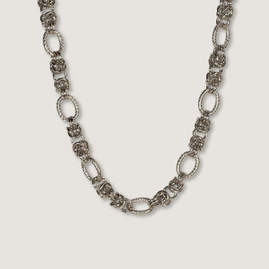 Collar de acero inoxidable estilo chunky con cadena de eslabones grandes