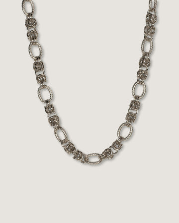 Collar de acero inoxidable estilo chunky con cadena de eslabones grandes