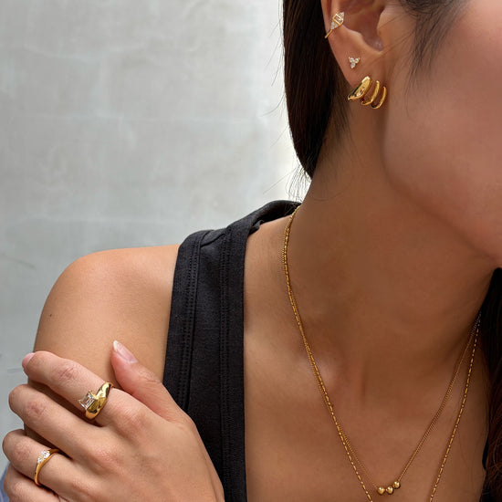 anillo plata 925 de ley ajustable con zirconia pulsera collar acero inoxidable aretes plata 925 con zirconia ear cuff 