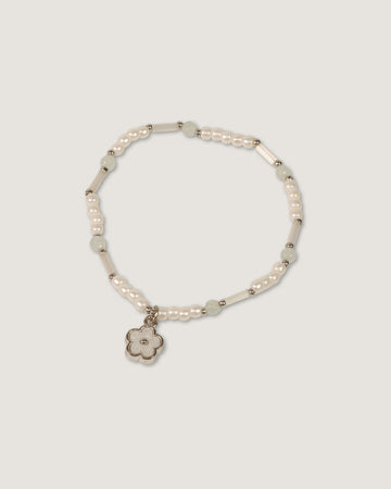 Pulsera Daisy White Silver