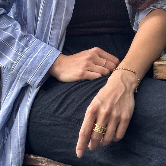 anillo pulsera acero inoxidable