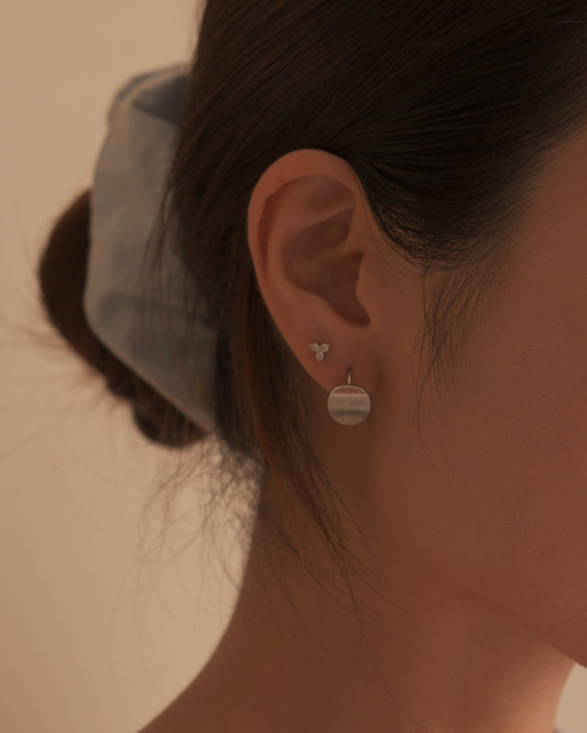 aretes plata 925 con zirconia studs