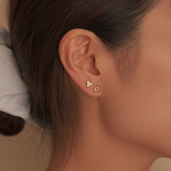 studs aretes studs poste de plata 925 con zirconia