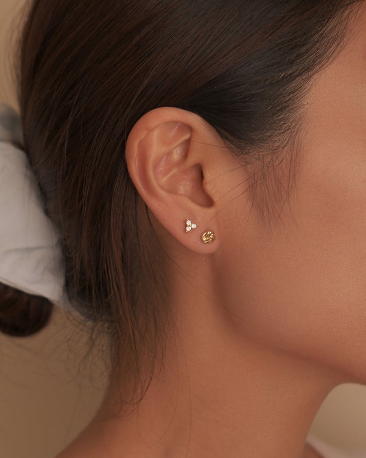 studs aretes studs poste de plata 925 con zirconia